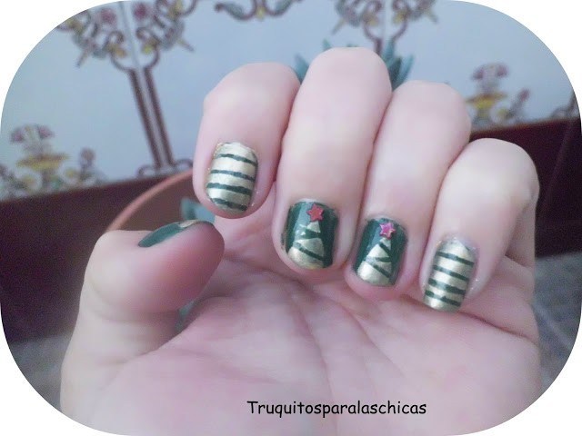 Christmas tree manicure 